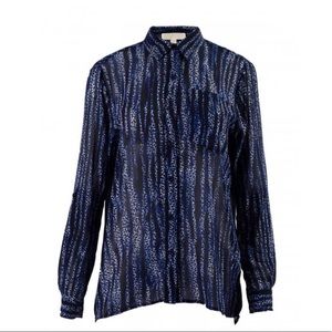 Michael Kors Floral Button Up Blouse Size XXS